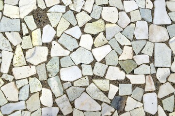 Background made of white and gray pieces of stones