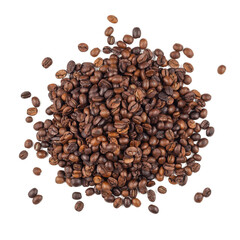 Roasted Thai coffee beans texture background