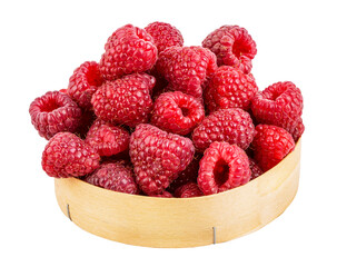 Raspberries isolated on white background with clipping path