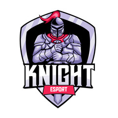 Knight Esport Logo. Perfect for gaming logo, streamer, twitch, t-shirt/apparel, etc