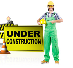 Concept of under construction for your webpage