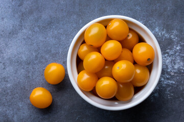 Yellow Grape Tomatoes in a Bowl