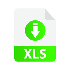 The XLS icon. File format symbol. Flat Vector illustration