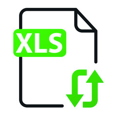 The XLS icon. File format symbol. Flat Vector illustration