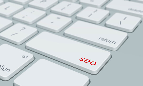 Close up of seo keyboard button