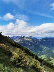 Naklejka premium Ausflug in die Alpen bei schönstem Wetter - Alpenpanorama
