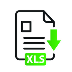 The XLS icon. File format symbol. Flat Vector illustration