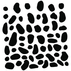 Hand-drawn black and white pattern of crooked circles.