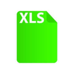 The XLS icon. File format symbol. Flat Vector illustration