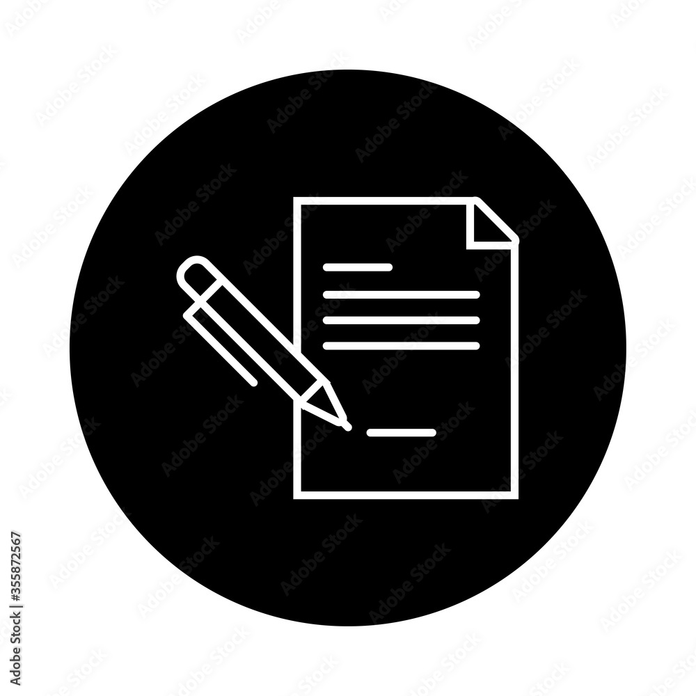 Poster paper document with pen line style