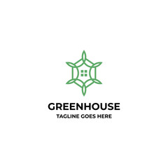 green house logo icon vector template
