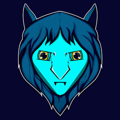 vector illustration of a lion, logo mascot