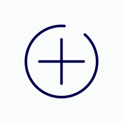 Outline add button icon.Add button vector illustration. Symbol for web and mobile