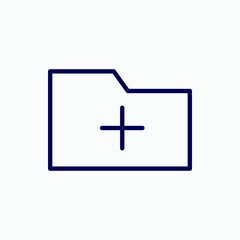 Obraz premium Outline add folder icon.Add folder vector illustration. Symbol for web and mobile
