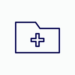 Outline add folder icon.Add folder vector illustration. Symbol for web and mobile