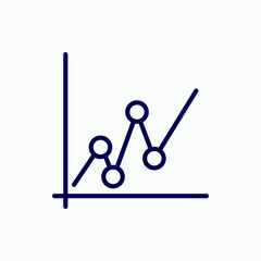 Outline analytics chart icon.Analytics chart vector illustration. Symbol for web and mobile