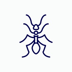 Outline ant icon.Ant vector illustration. Symbol for web and mobile