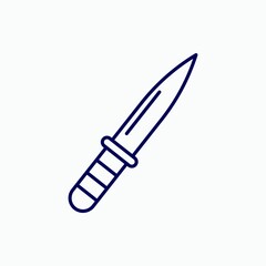Outline arm knife icon.Arm knife vector illustration. Symbol for web and mobile