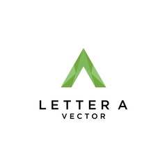 creative initial a logo design with technology and geometric concept