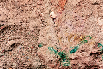 Pink cement wall texture for background and design art work