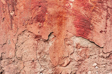 Pink cement wall texture for background and design art work