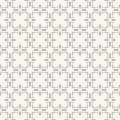 Obraz premium Subtle geometric seamless pattern in Asian style. Vector abstract ornamental background. Elegant ornament in gray color. Luxury graphic texture with grid, net, lattice. Repeat design for decor, fabric