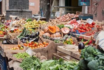 Mercado de frutas y verduras