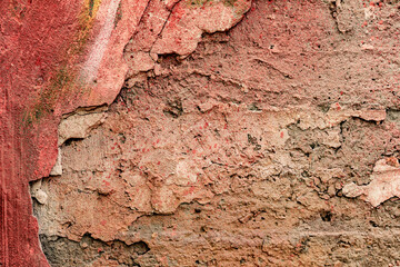 Pink cement wall texture for background and design art work