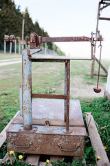 Fototapeta na wymiar old rusty farm scale