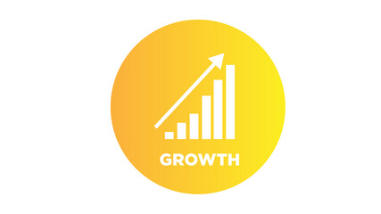 Growing bar graph icon in black on a white background