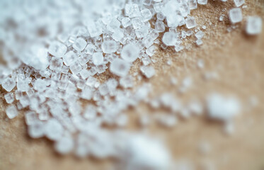 Salt crystals extreme macro abstract texture