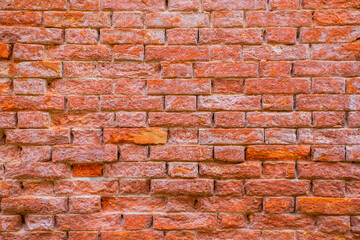 eroded brick wall