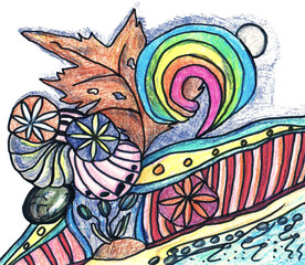 Abstract colorful pattern Spring is coming on white background.