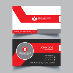 Professional Business Card Template, Business card design editable vector file