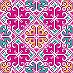 Tribal seamless colorful geometric pattern. Ethnic vector texture.Traditional ornament.