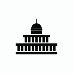 washington white house icon vector