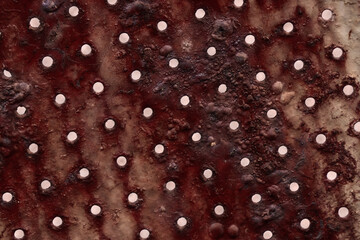 red rusty metal mesh lattice surface background