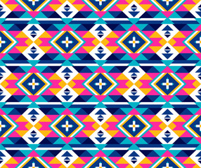 Tribal seamless colorful geometric pattern. Ethnic vector texture.Traditional ornament.
 