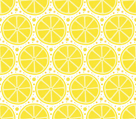 Seamless pattern with lemon