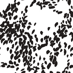 Black and white abstract background, dots abstraction print