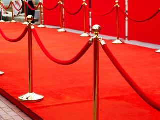 Way to success on the red carpet (Barrier rope)