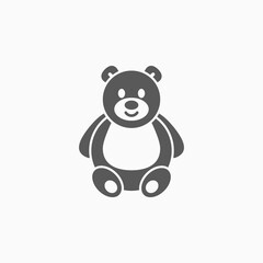 bear  icon, animal vector, doll illustration