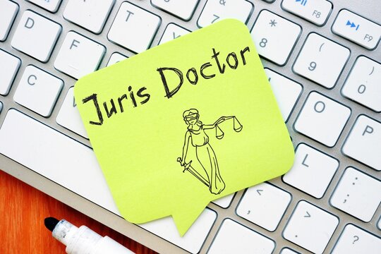 Juris Doctor Sign On The Page.