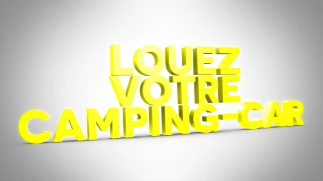 louez votre camping-car 3D jaune