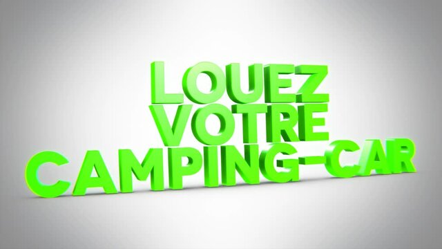 louez votre camping-car 3D vert