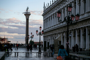 Naklejka premium horizontal photo of the striking architecture of the buildings of St. Mark's Square