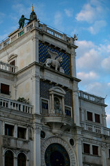 Fototapeta na wymiar vertical photo of the striking architecture of the buildings of St. Mark's Square