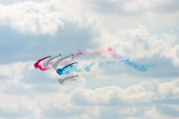 avian-show in the sky over Moscow