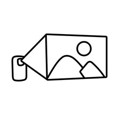 smartphone online things with proyector line style