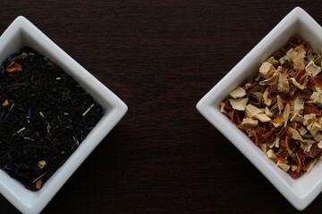 Spices seasoning on a dark background